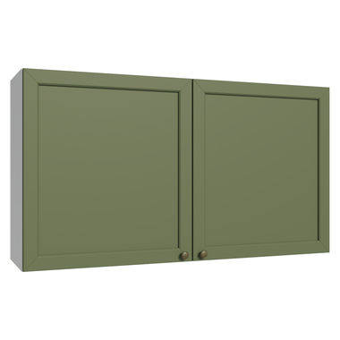 Armário Aéreo 120 cm 2 Portas Branco/Verde Vik Madesa