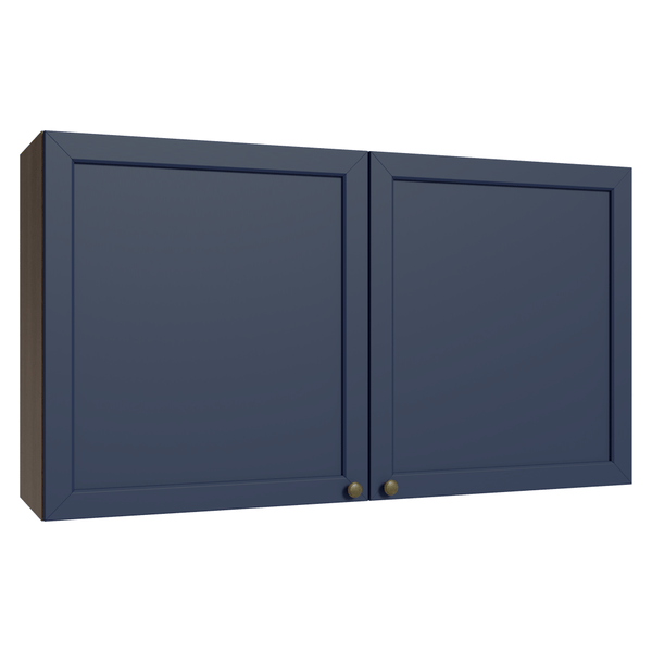 Armário Aéreo 120 cm 2 Portas Rustic/Azul Vik Madesa