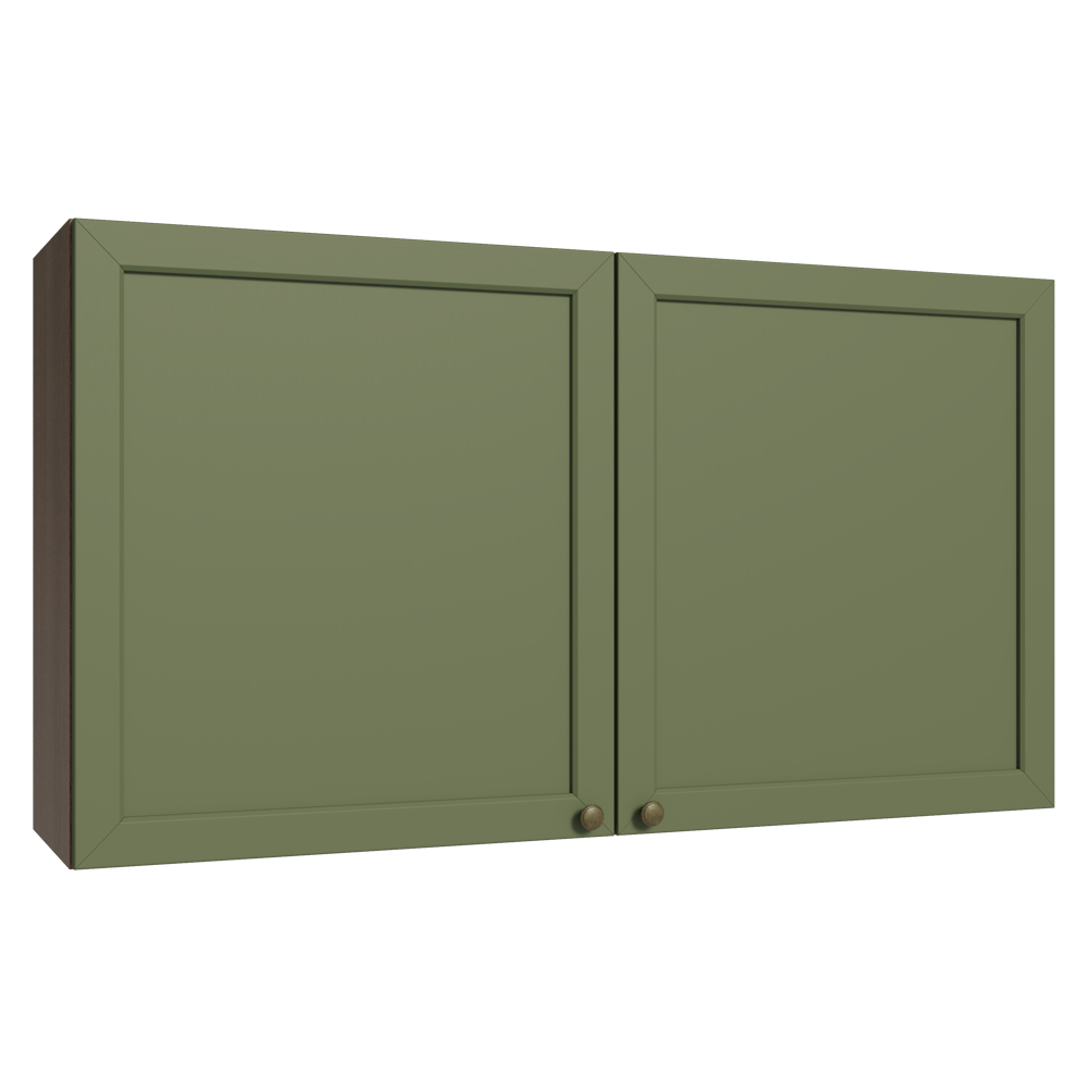 Armário Aéreo 120 cm 2 Portas Rustic/Verde Vik Madesa