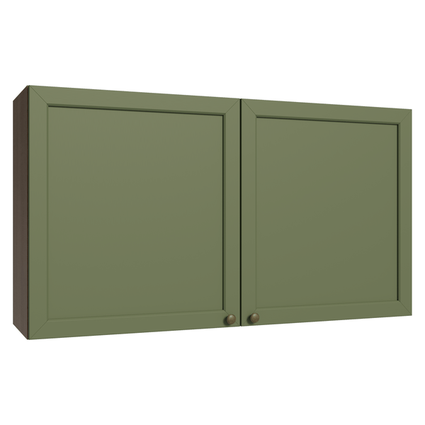 Armário Aéreo 120 cm 2 Portas Rustic/Verde Vik Madesa
