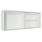 Armário Aéreo Madesa Acordes 100% MDF 2 Portas de Correr de Vidro Branco