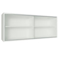 Armário Aéreo Madesa 2 Portas de Correr de Vidro para Cozinhas Glamy, Lux e Reims Branco