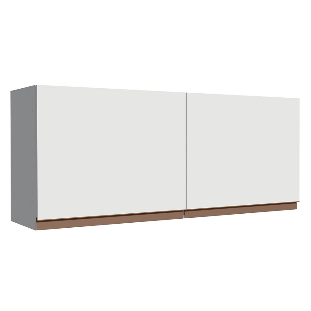 Armário Aéreo 120 x 50 cm 2 Portas Branco Madesa Reims