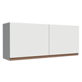 Armário Aéreo 120 x 50 cm 2 Portas Branco Madesa Reims