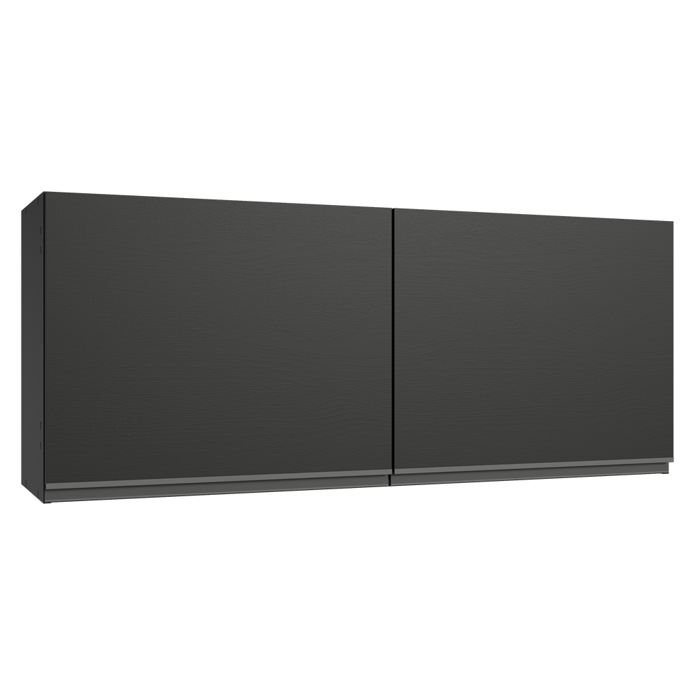 Armário Aéreo 120 cm 2 Portas Preto Nice Madesa