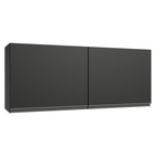 Armário Aéreo 120 cm 2 Portas Preto Nice Madesa