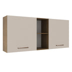 Armário Aéreo 150 cm 2 Portas e 2 Nichos Rustic/Crema Agata Madesa