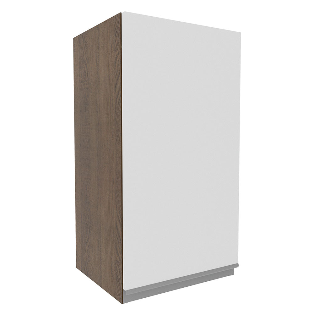 Armário Aéreo Madesa Glamy 35 cm 1 Porta Rustic/Branco