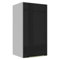 Armário Aéreo Madesa Lux 35 cm 1 Porta Branco/Preto