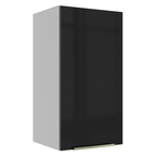 Armário Aéreo Madesa Lux 35 cm 1 Porta Branco/Preto