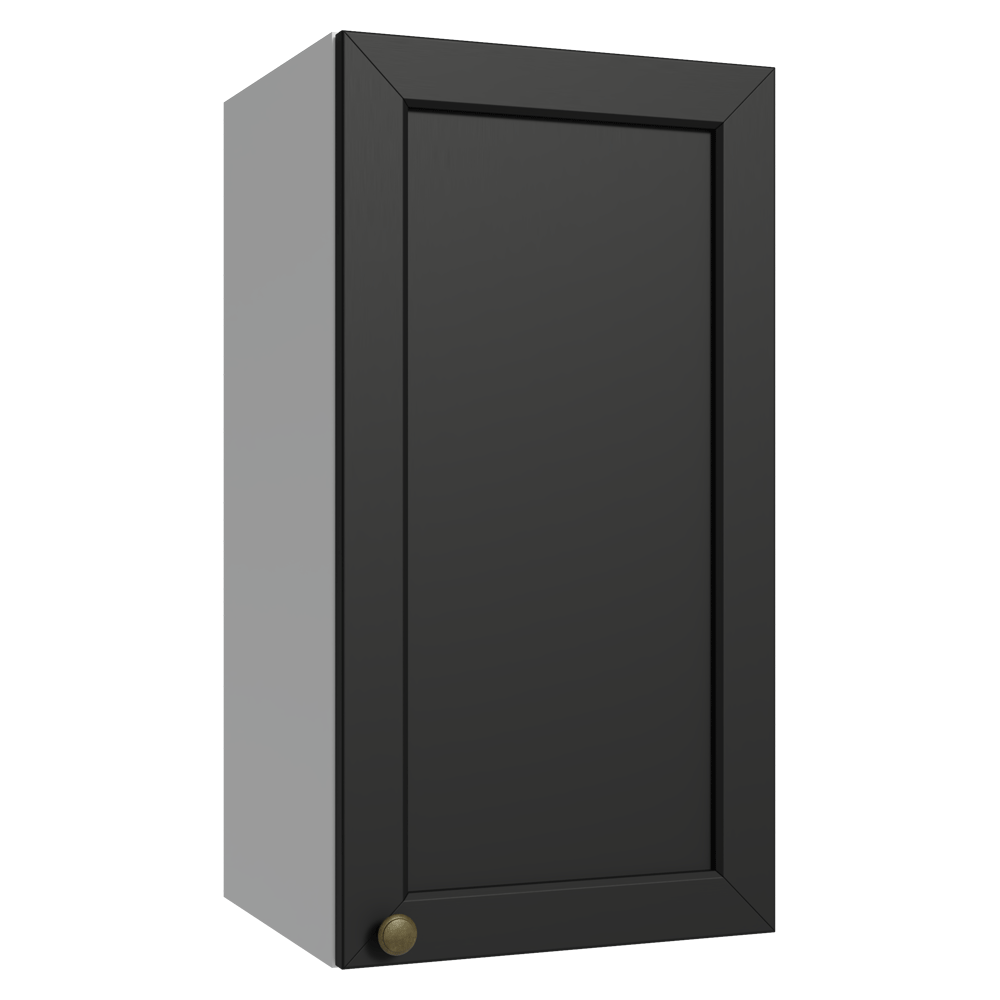 Armário Aéreo 35 cm 1 Porta Branco/Preto Vik Madesa
