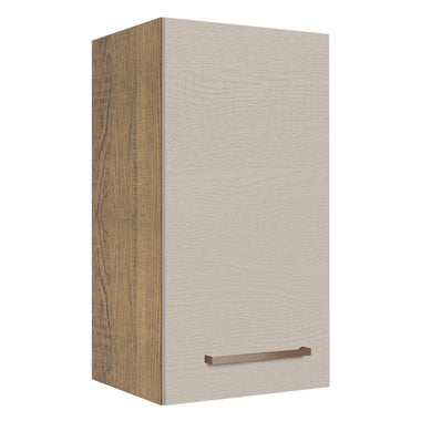 Armário Aéreo 35 cm 1 Porta Rustic/Crema Agata Madesa