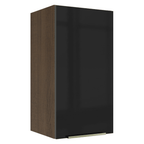 Armário Aéreo Madesa Lux 35 cm 1 Porta Rustic/Preto