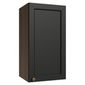 Armário Aéreo 35 cm 1 Porta Rustic/Preto Vik Madesa