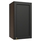 Armário Aéreo 35 cm 1 Porta Rustic/Preto Vik Madesa