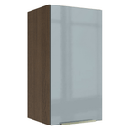 Armário Aéreo Madesa Lux 35 cm 1 Porta Rustic/Cinza