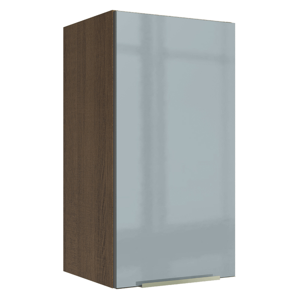 Armário Aéreo Madesa Lux 35 cm 1 Porta Rustic/Cinza
