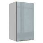 Armário Aéreo Madesa Lux 35 cm 1 Porta Branco/Cinza