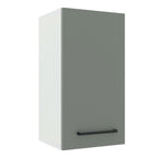 Armário Aéreo Madesa Agata 35 cm 1 Porta Branco/Cinza