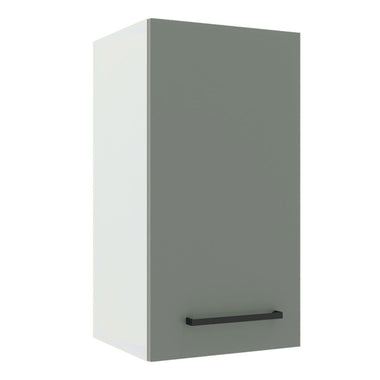 Armário Aéreo Madesa Agata 35 cm 1 Porta Branco/Cinza