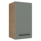 Armário Aéreo Madesa Agata 35 cm 1 Porta Rustic/Cinza