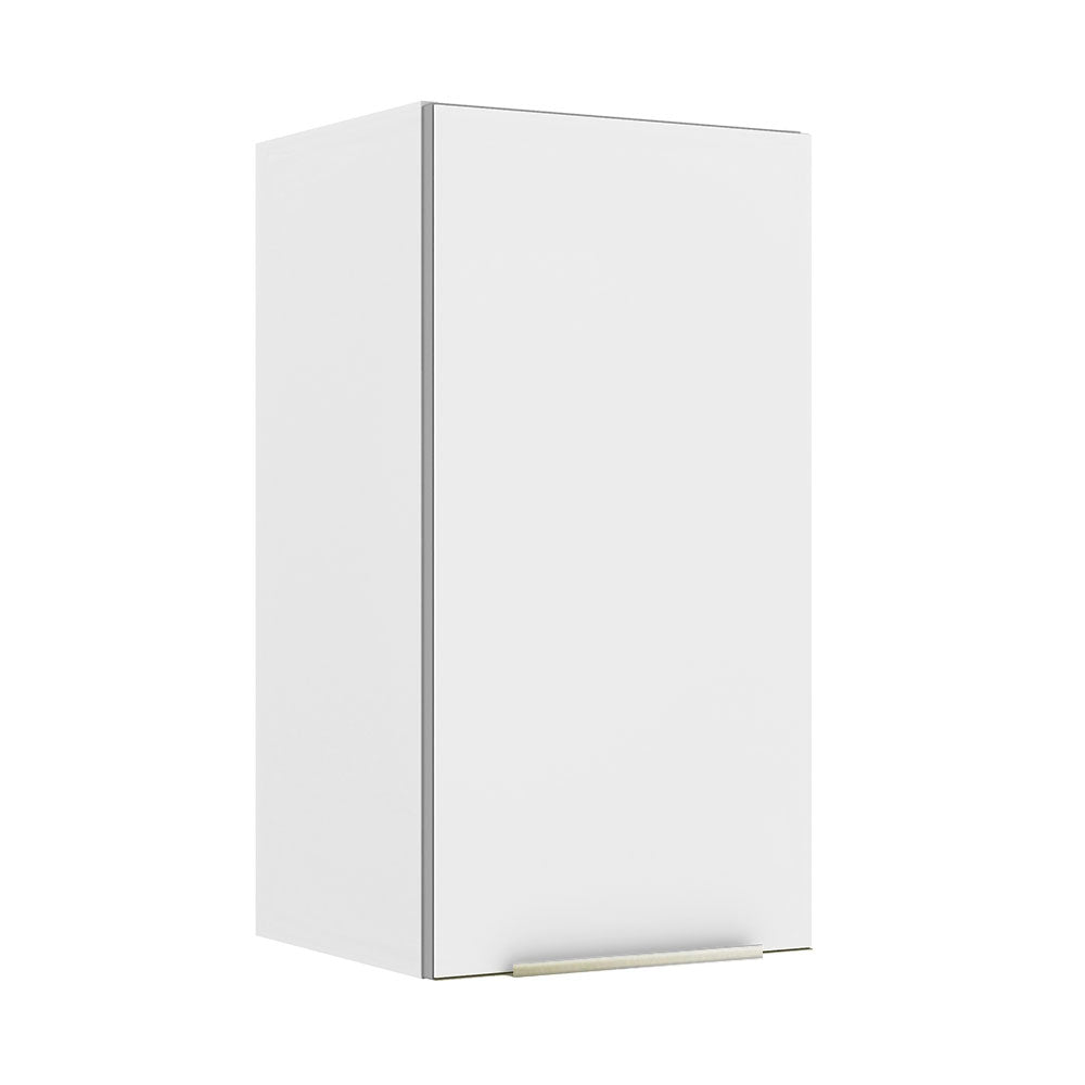 Armário Aéreo Madesa Lux 35 cm 1 Porta Branco/Branco Veludo