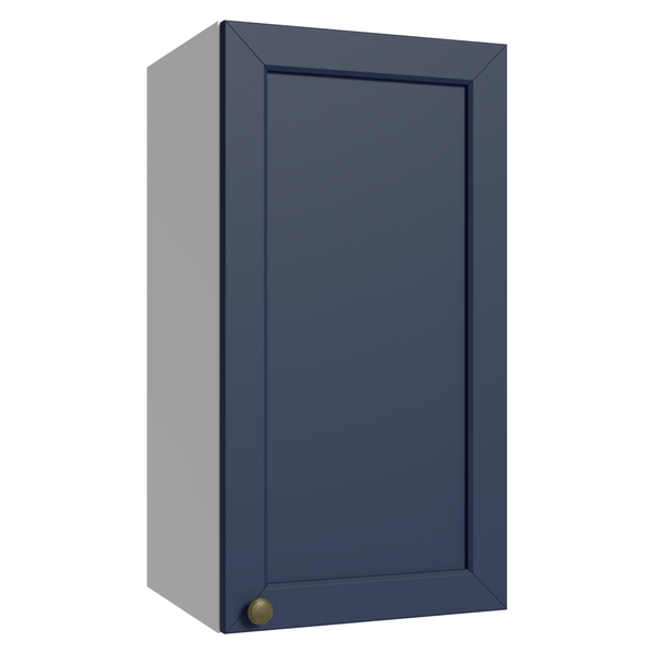 Armário Aéreo 35 cm 1 Porta Branco/Azul Vik Madesa