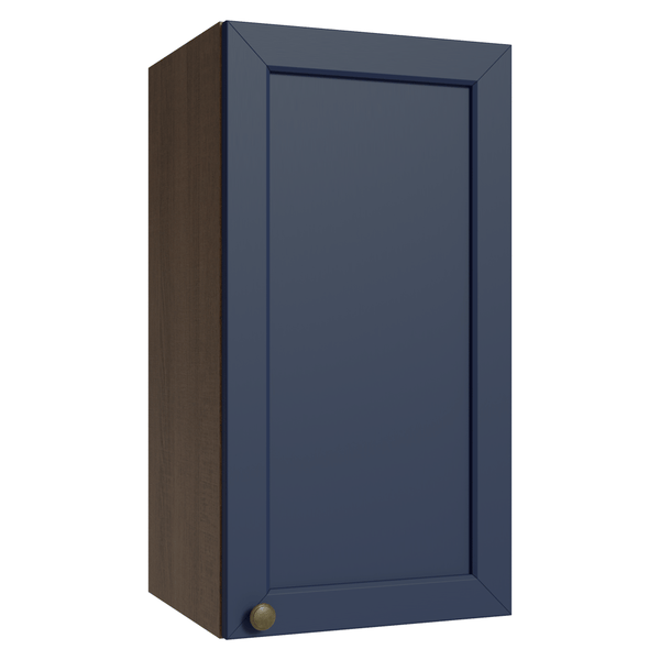 Armário Aéreo 35 cm 1 Porta Rustic/Azul Vik Madesa