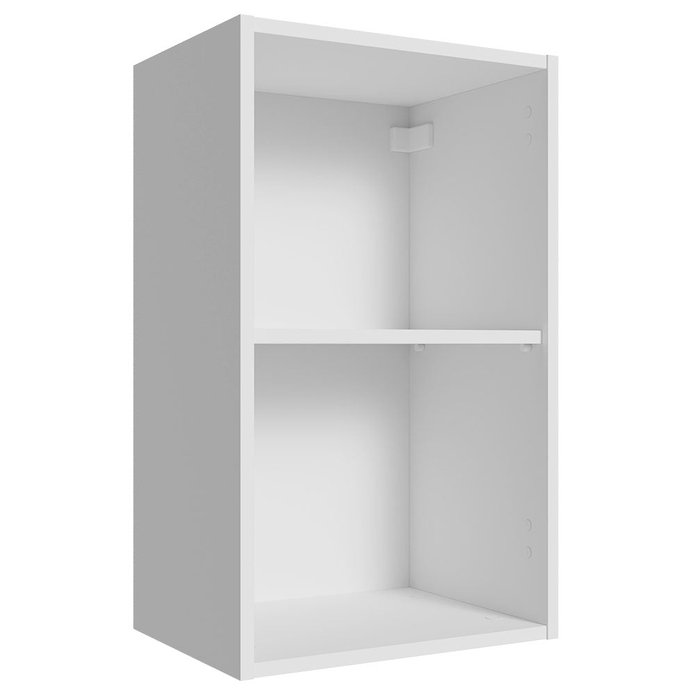 Armário Aéreo 40 cm com 2 Nichos Abertos para Cozinha Madesa Lux, Glamy, Agata, Stella Branco