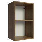 Armário Aéreo 40 cm com 2 Nichos Abertos para Cozinha Madesa Lux, Glamy, Agata, Stella Rustic