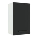 Armário Aéreo Madesa Agata 40 cm 1 Porta Branco/Preto