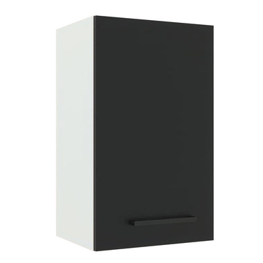 Armário Aéreo Madesa Agata 40 cm 1 Porta Branco/Preto