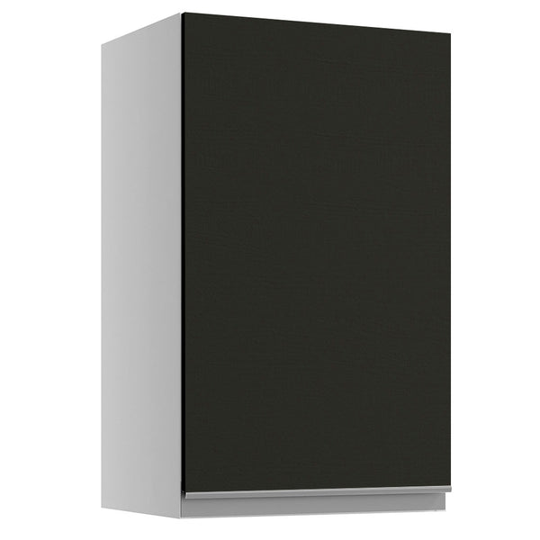 Armário Aéreo Madesa Glamy 40 cm 1 Porta Branco/Preto