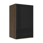Armário Aéreo Madesa Lux 40 cm 1 Porta Rustic/Preto