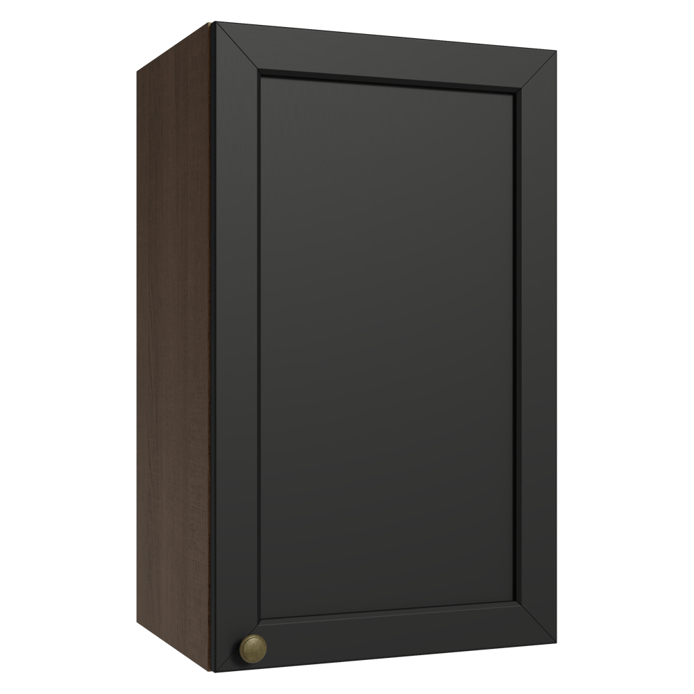 Armário Aéreo 40 cm 1 Porta Rustic/Preto Vik Madesa