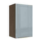Armário Aéreo Madesa Lux 40 cm 1 Porta Rustic/Cinza