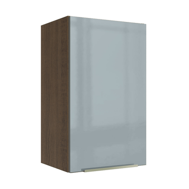 Armário Aéreo Madesa Lux 40 cm 1 Porta Rustic/Cinza