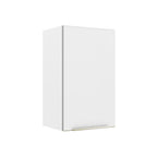 Armário Aéreo Madesa Lux 40 cm 1 Porta Branco/Branco Veludo