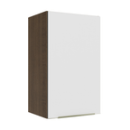 Armário Aéreo Madesa Lux 40 cm 1 Porta Rustic/Branco Veludo