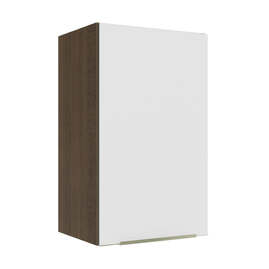 Armário Aéreo Madesa Lux 40 cm 1 Porta Rustic/Branco Veludo