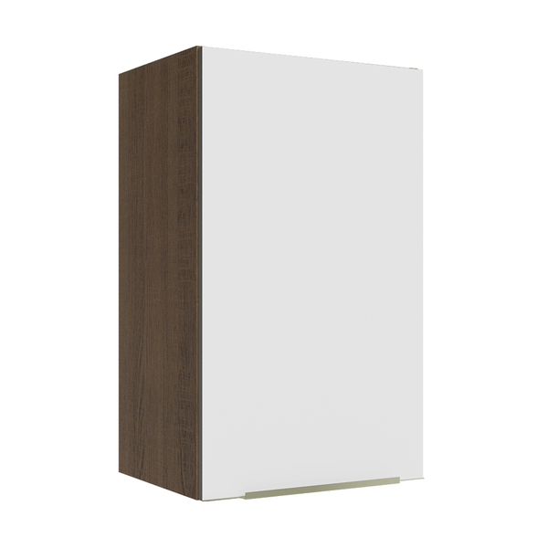 Armário Aéreo Madesa Lux 40 cm 1 Porta Rustic/Branco Veludo
