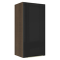 Armário Aéreo Madesa Lux 40 x 83 cm 1 Porta Rustic/Preto