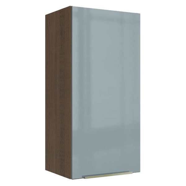 Armário Aéreo Madesa Lux 40 x 83 cm 1 Porta Rustic/Cinza