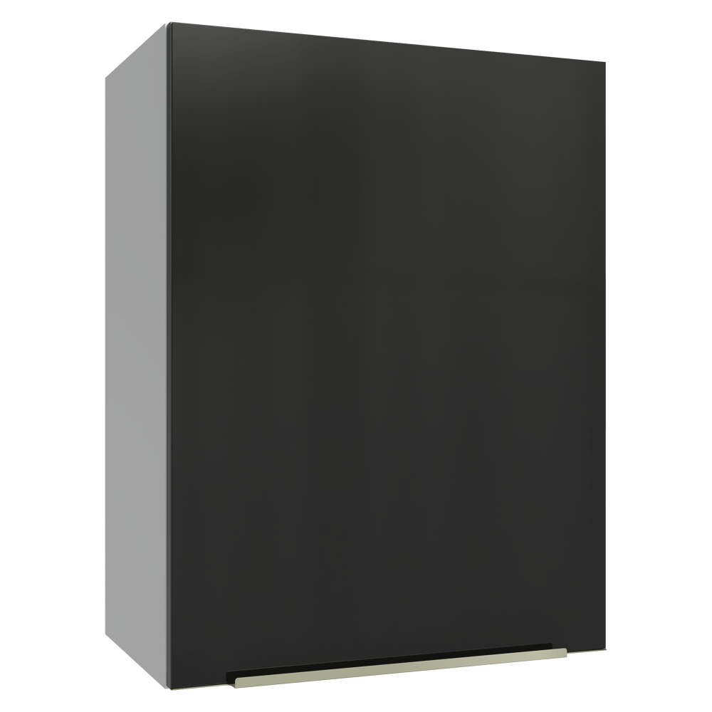 Armário Aéreo 50cm 1 Porta Branco/Preto Lux Madesa