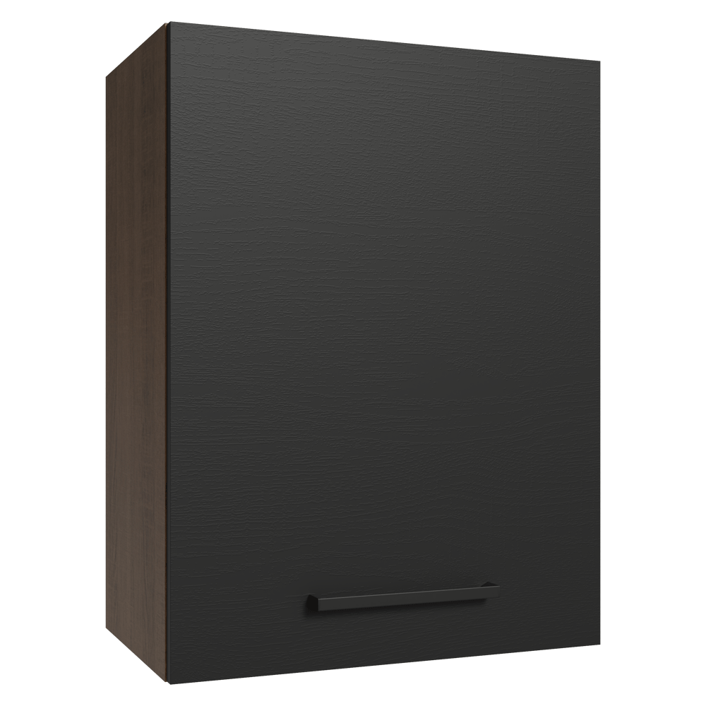 Armário Aéreo 50cm 1 Porta Rustic/Preto Agata Madesa
