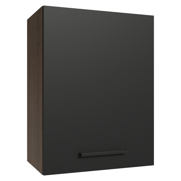 Armário Aéreo 50cm 1 Porta Rustic/Preto Agata Madesa