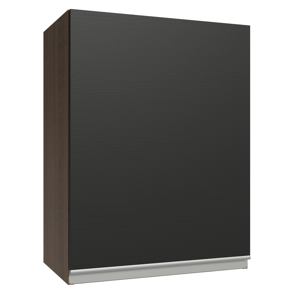 Armário Aéreo 50cm 1 Porta Rustic/Preto Glamy Madesa