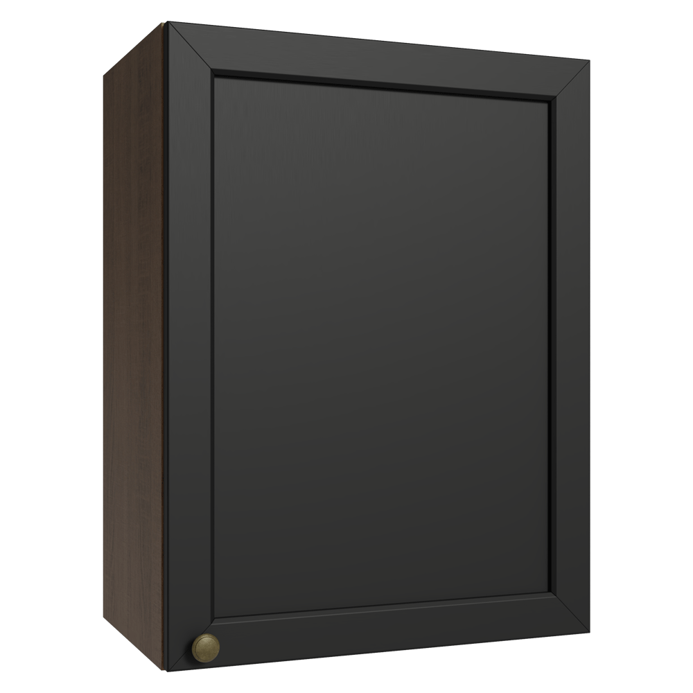 Armário Aéreo 50cm 1 Porta Rustic/Preto Vik Madesa