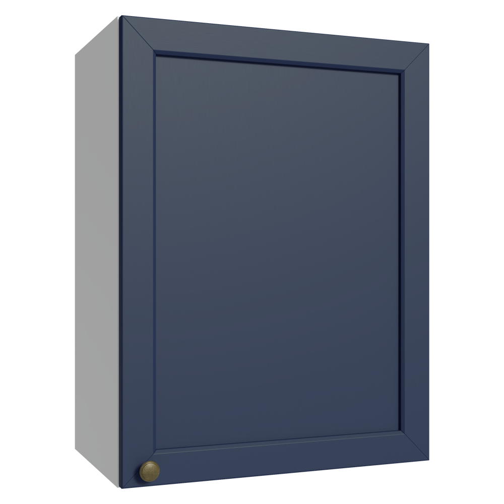 Armário Aéreo 50cm 1 Porta Branco/Azul Vik Madesa