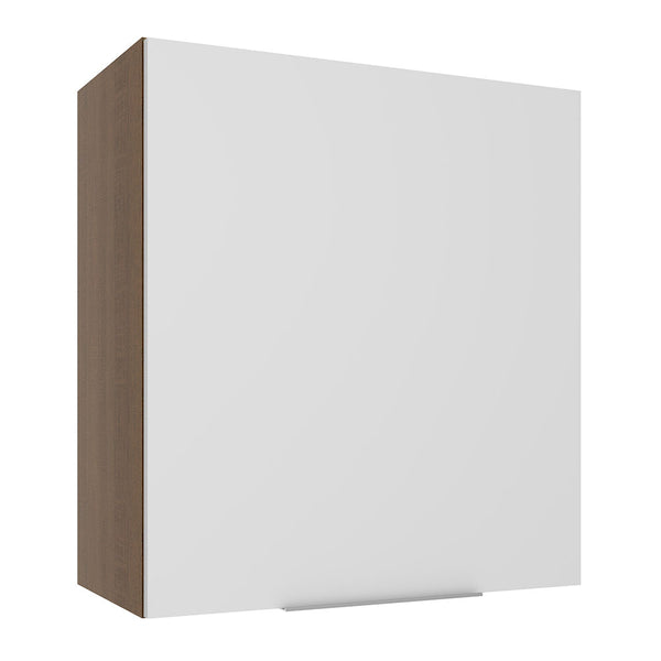 Armário Aéreo Madesa Stella 60 cm 1 Porta Rustic/Branco